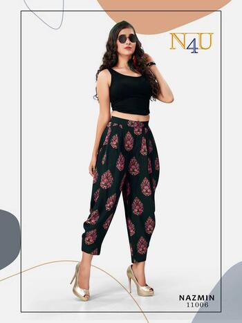 N4U Nazmin Rayon Printed Free Style Dhoti Pant Collection ( 7 Pcs Catalog )