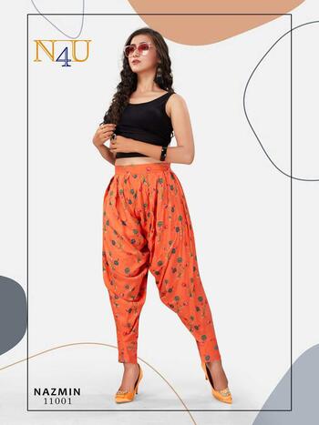 N4U Nazmin Rayon Printed Free Style Dhoti Pant Collection ( 7 Pcs Catalog )