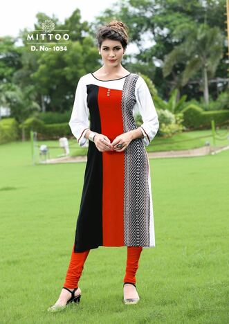 Buy Online Mittoo Palak  Causal Wear Ready-made Kurti