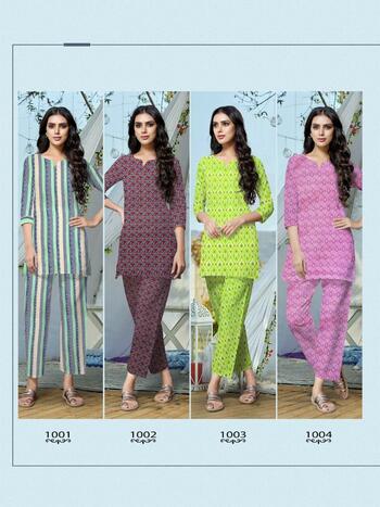 Radhika Lifestyle Nighty Queen Vol-1 Cotton Fabric Women Night Wear Collection ( 8 Pcs Catalog )