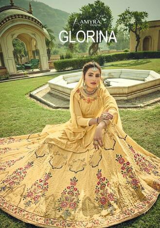 Amyra Designer Glorina Heavy Party Wear Salwar Kameez Collection ( 4 Pcs Catalog )