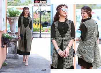 Rani Trens'z Western Part-D Georgette Ready-made Party Wear Kurtis Collection ( 8 Pcs Catalog )